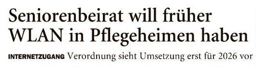 link:Seniorenbeirat will früher WLAN in Pflegeheimen haben